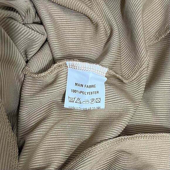 Stretch Flare Leg Jumpsuit Hippie Disco Boho Gray Front Zip D&M Womens Small S - Picture 7 of 7